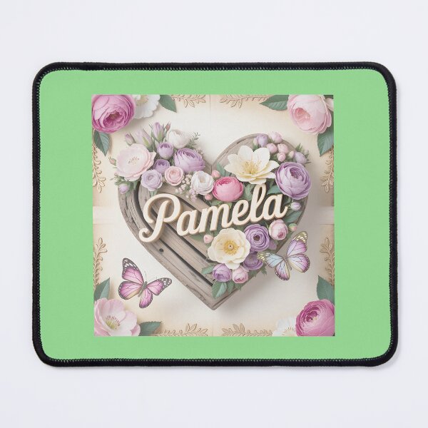Item preview, Pamela Floral Heart Butterfly Name Gift designed and sold by Zachary Anderson.