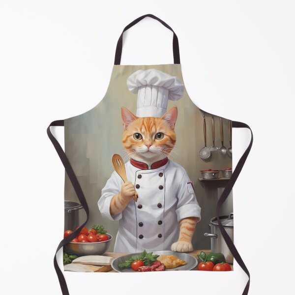 Item preview, Orange Cat Chef with Vegetables Cute Funny Kitchen Cat Art designed and sold by Angelsartsandpattern.