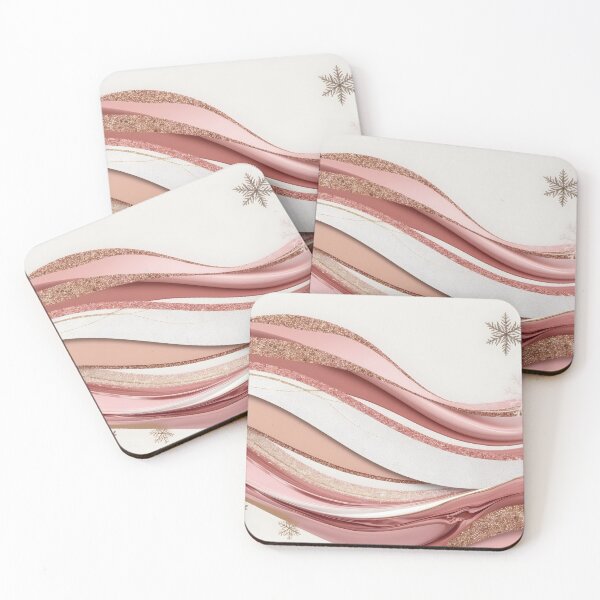 Item preview, Abstract Pinkmas Waves – Elegant Holiday Art designed and sold by LaLi-Designs.
