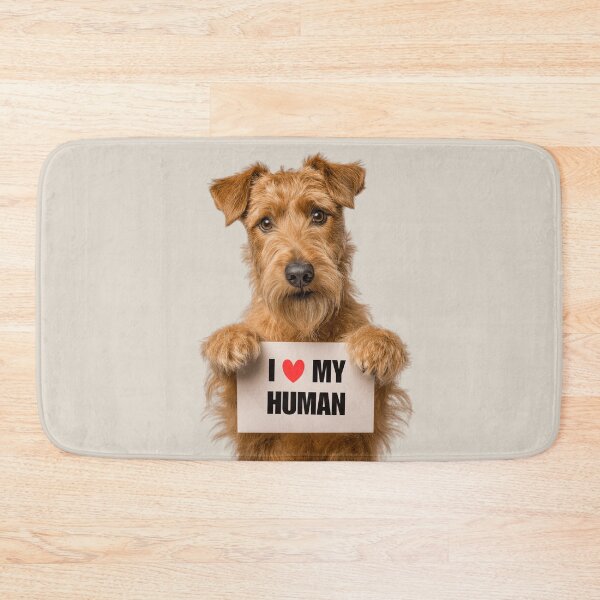 Item preview, Cute Irish Terrier dog with Signboard I love my Human  designed and sold by LazyOwlStore.