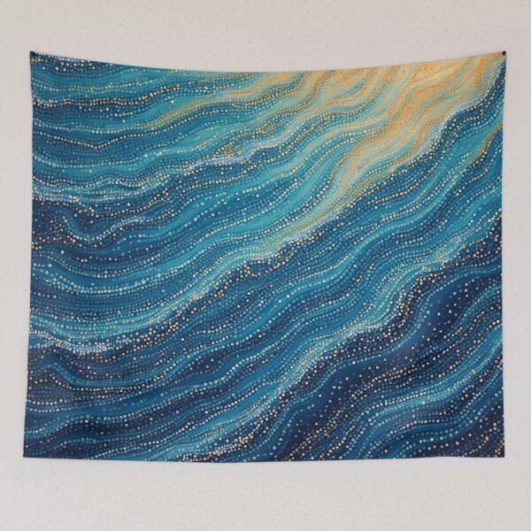 Item preview, Aboriginal Inspired Dot Art - With Breeze Waves designed and sold by GrinGalore.