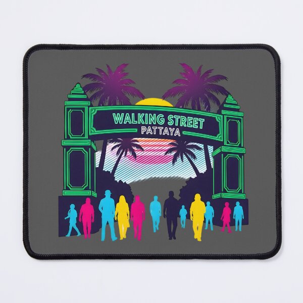 Item preview, Walking Street Pattaya Retro Neon T-Shirt | 80s Vaporwave Thailand Travel Souvenir designed and sold by SiamSmiles.