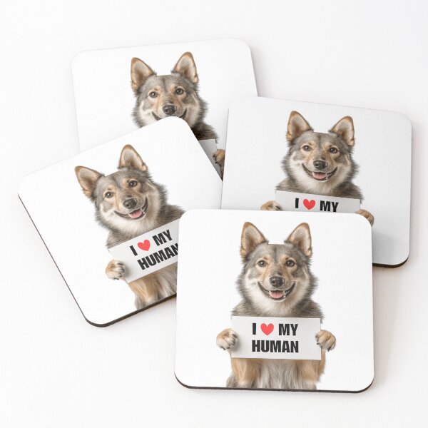 Item preview, Cute Swedish Vallhund dog with Signboard I love my Human  designed and sold by LazyOwlStore.