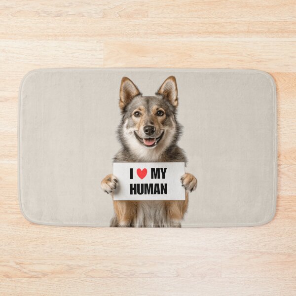Item preview, Cute Swedish Vallhund dog with Signboard I love my Human  designed and sold by LazyOwlStore.