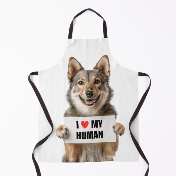Item preview, Cute Swedish Vallhund dog with Signboard I love my Human designed and sold by LazyOwlStore.