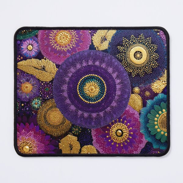 Item preview, Aboriginal Inspired Dot Art - Midnight Wildflowers Garden designed and sold by GrinGalore.