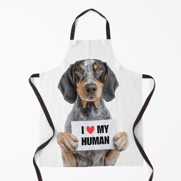 Item preview, Cute Bluetick Coonhound dog with Signboard I love my Human designed and sold by LazyOwlStore.