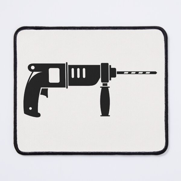 Item preview, Hammer Drill Illustration, Vintage Power Tool Artwork, Heavy Duty Construction and DIY Hammer Drill Design designed and sold by bvdesignart.
