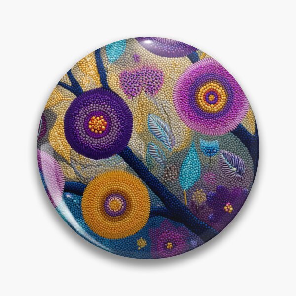 Item preview, Aboriginal Inspired Dot Art - Midnight Blooming Tree designed and sold by GrinGalore.