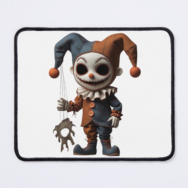 Item preview, Creepy jester with sewn suit and puppet designed and sold by StormArte.