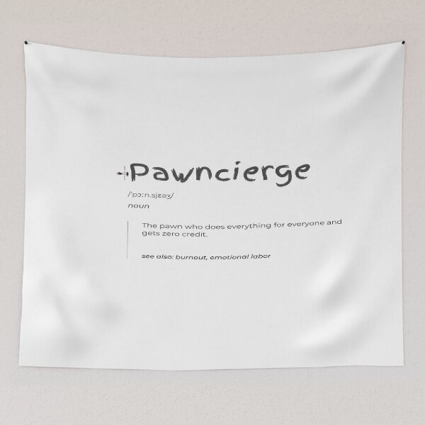 Item preview, Pawncierge: The Unsung Hero of Emotional Labor designed and sold by PawnShiftGoods.