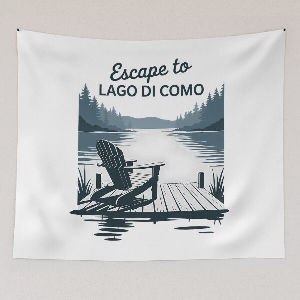 Item preview, Escape to Lago di Como designed and sold by tearbytea.