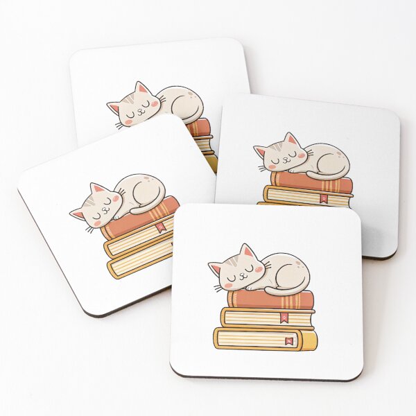 Item preview, Sleepy Cat on Books designed and sold by Broxui.
