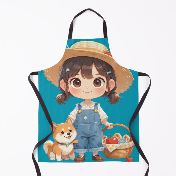 Item preview, Adorable Farm Girl with Shiba Dog designed and sold by IDEON-23.