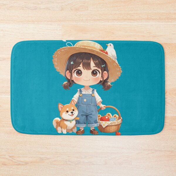 Item preview, Adorable Farm Girl with Shiba Dog designed and sold by IDEON-23.