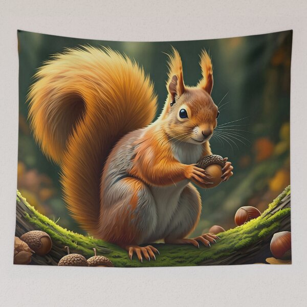 Item preview, The Squirrel’s Harvest designed and sold by PawPrintedArt.