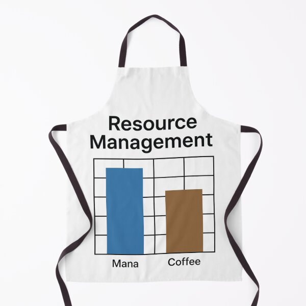 Item preview, Resource Management Bar Chart – Funny Mana vs Coffee Gamer Design designed and sold by POD DYNASTY.