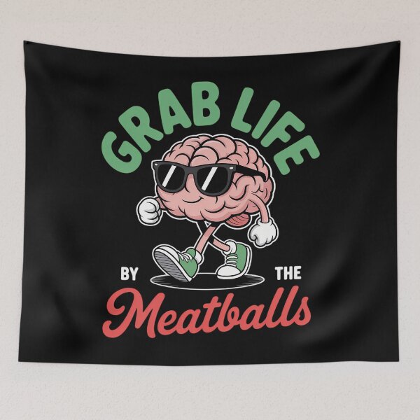 Item preview, Grab Life By The Meatballs Funny Italian Food Italia Humor designed and sold by tearbytea.