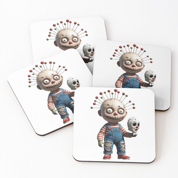 Item preview, Creepy doll with pins and broken mask designed and sold by StormArte.