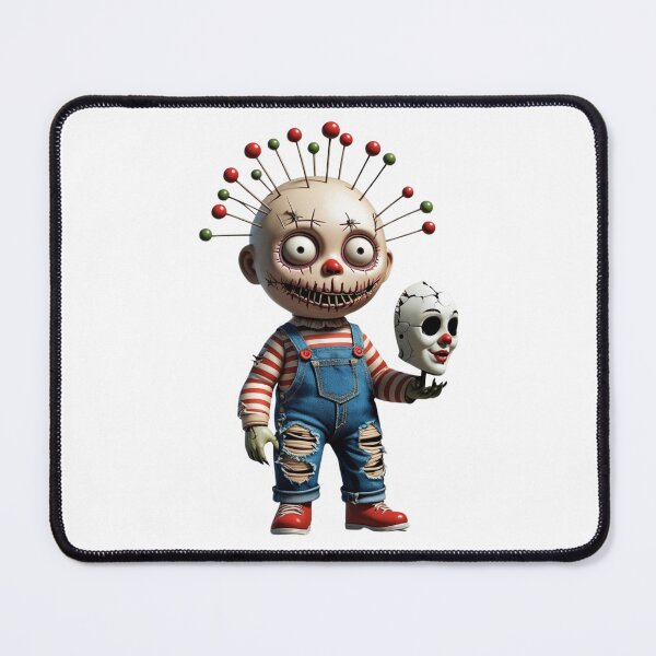 Item preview, Creepy doll with pins and broken mask designed and sold by StormArte.