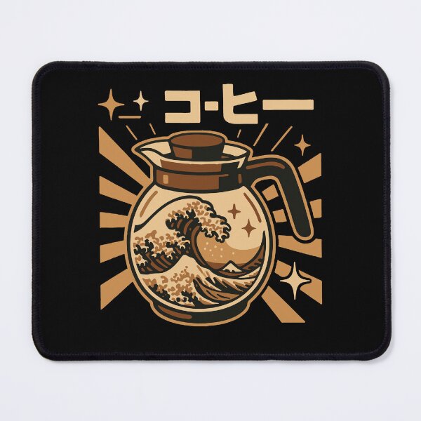 Item preview, Japan Coffee Wave Art Cozy Coffee Design designed and sold by LuminOrb.
