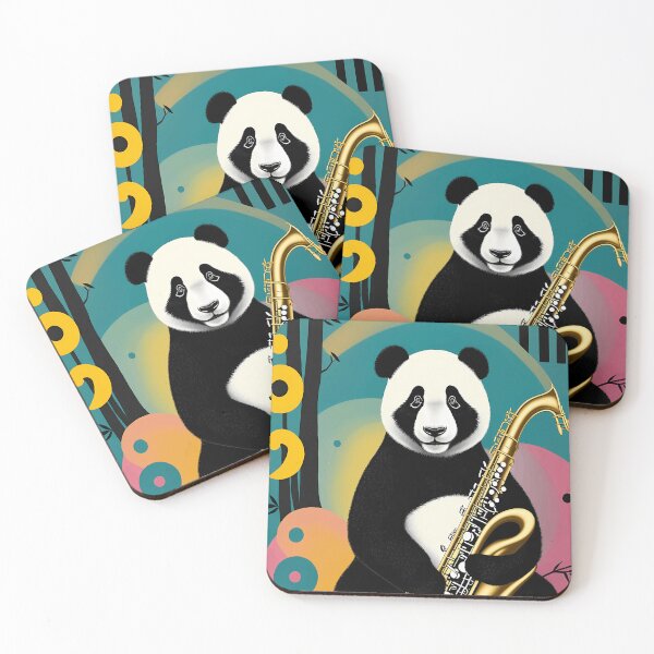 Item preview, Melodic Panda Saxophone Symphony designed and sold by UrielDawsonArt.