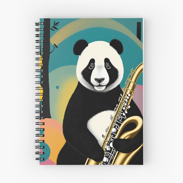 Item preview, Melodic Panda Saxophone Symphony designed and sold by UrielDawsonArt.