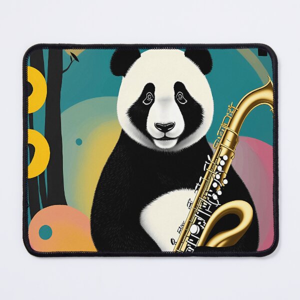 Item preview, Melodic Panda Saxophone Symphony designed and sold by UrielDawsonArt.