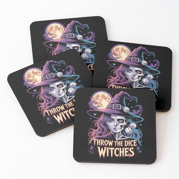 Item preview, Throw The Dice Witches – Gothic Skeleton Witch Illustration, Dark Magic & Occult Dice Art designed and sold by Marpin91.