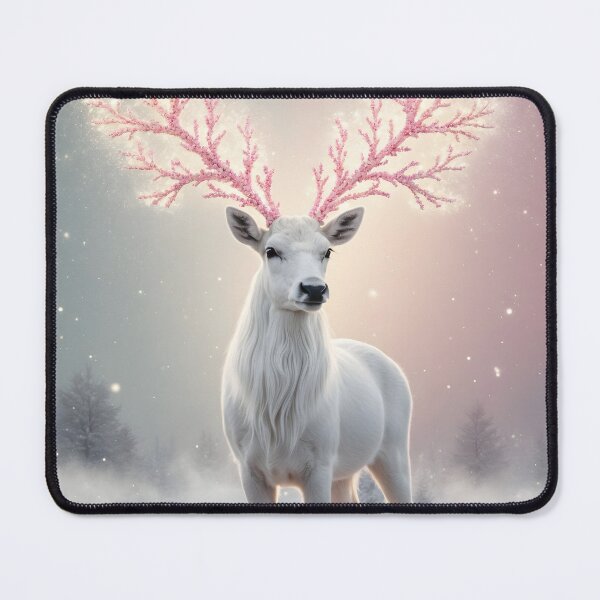 Item preview, Surreal Pinkmas Stag – Magical Winter Artwork designed and sold by LaLi-Designs.
