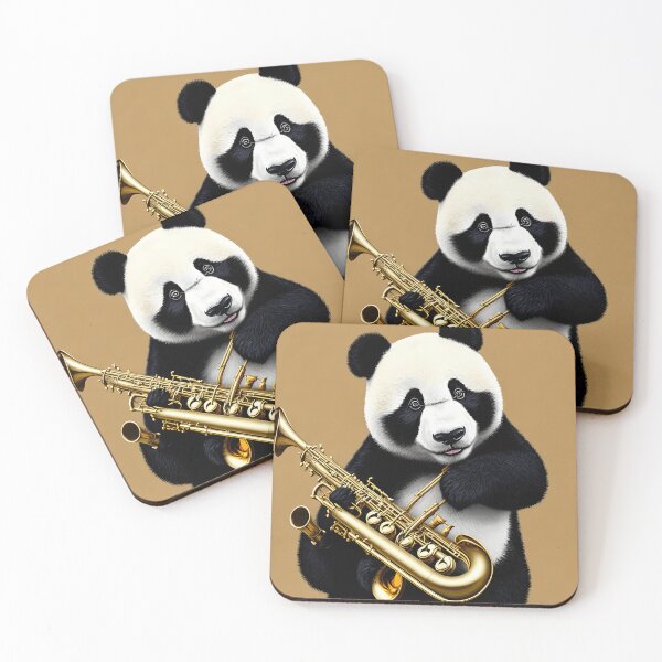 Item preview, Panda Groove Saxophone Serenade designed and sold by UrielDawsonArt.