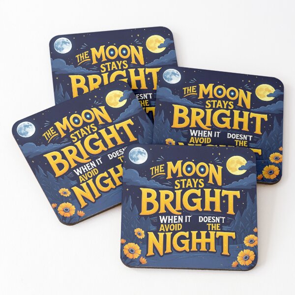 Item preview, The moon stays bright when it doesn’t avoid the night 33 designed and sold by Tom-Johnson.