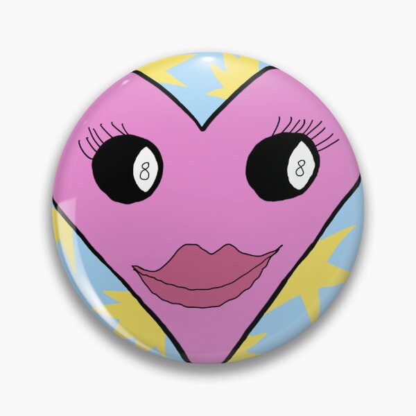 Item preview, Eightball eyed pink heart designed and sold by -pp-designs.