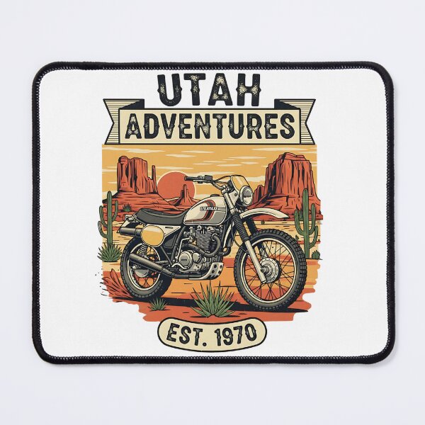 Item preview, Aventure Motorcycle Utah Vintage Design designed and sold by LittleArij.