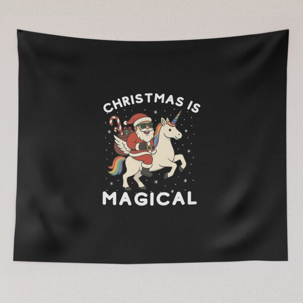 Item preview, Magical Christmas – Santa Claus Riding a Unicorn Design designed and sold by Maryna_Reine.