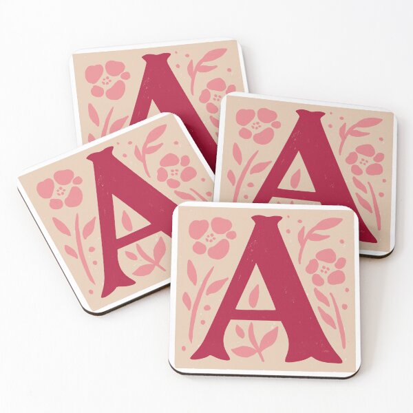 Item preview, Cottagecore Monogram A, Romantic Floral Letter A designed and sold by Lillian C Art.