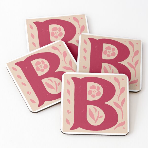 Item preview, Cottagecore Monogram B, Romantic Floral Letter B designed and sold by Lillian C Art.