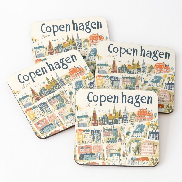 Item preview, Charming Illustrated Map of Copenhagen's Highlights designed and sold by Artessie.