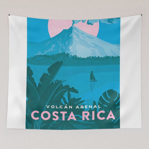 Item preview, Costa Rica Volcán Arenal Travel Poster – Vintage Adventure Wall Art designed and sold by neildoch.