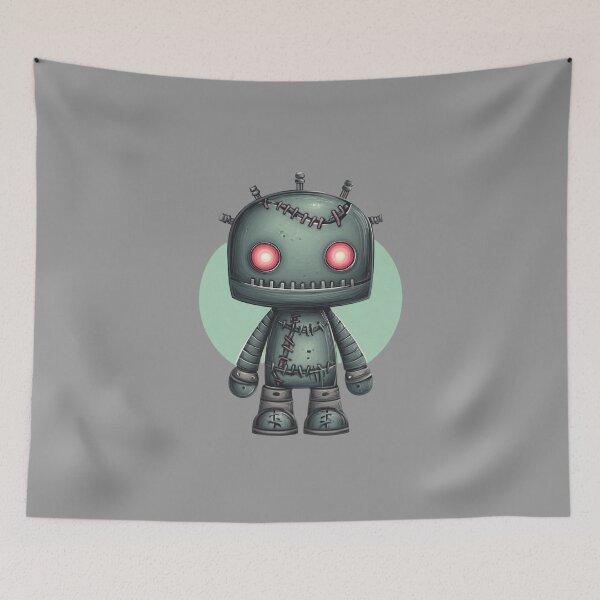 Item preview, Halloween Doll – Sewn Voodoo Doll with Red Eyes designed and sold by Meiersbeste.