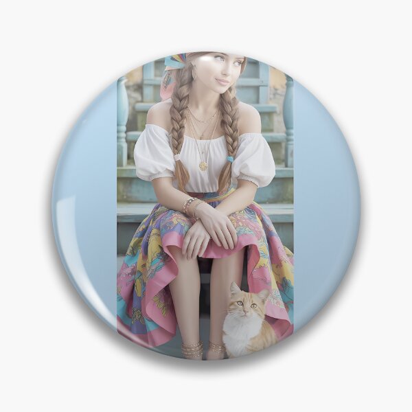 Item preview, Boho Beauty  Ginger Cat on Steps designed and sold by Donald Howard.
