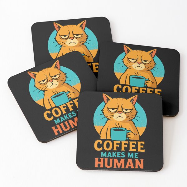 Item preview, Coffee Makes Me Human Funny Coffee Design designed and sold by LuminOrb.