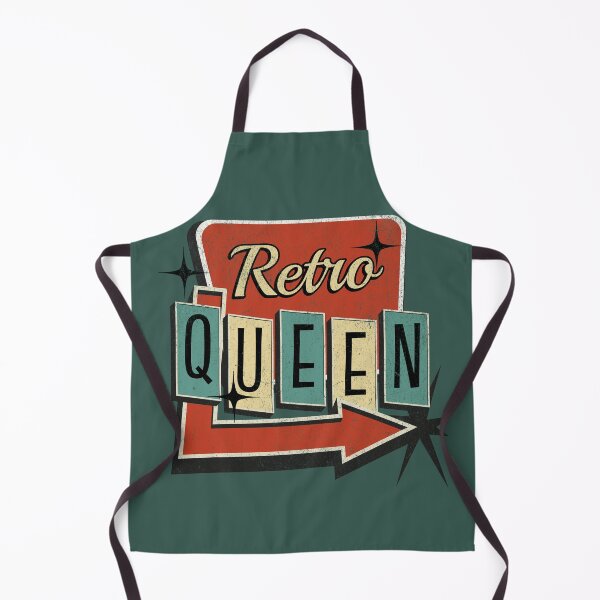 Aperçu de l'œuvre Panneau de motel rétro Queen style vintage vieilli bleu sarcelle créée et vendue par TackyTime.