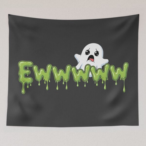Item preview, Funny Ewww Ghost T-Shirt | Cute Grossed Out Slime Typography for Halloween designed and sold by SiamSmiles.