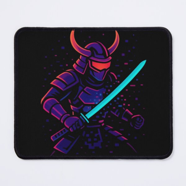 Item preview, Pixel Samurai – Neon Warrior with Glitching Katana designed and sold by Witty Moon.