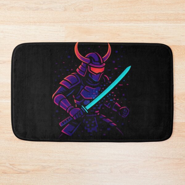 Item preview, Pixel Samurai – Neon Warrior with Glitching Katana designed and sold by Witty Moon.