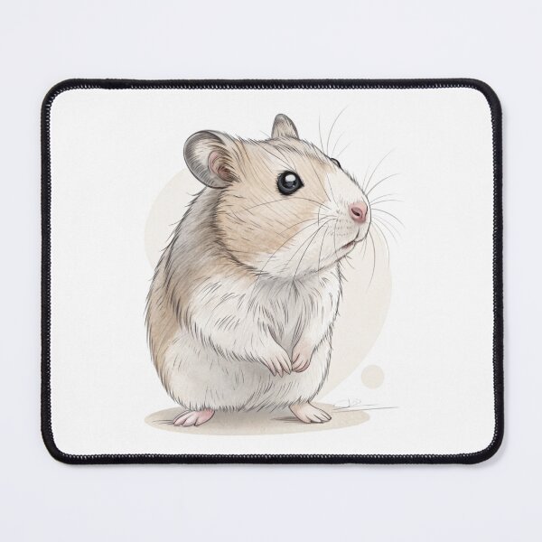 Item preview, Cute Standing Hamster Illustration designed and sold by Ommash.
