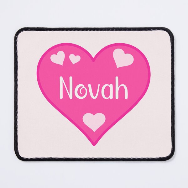 Item preview, Novah Name Pink Heart designed and sold by Jeallan Designs.