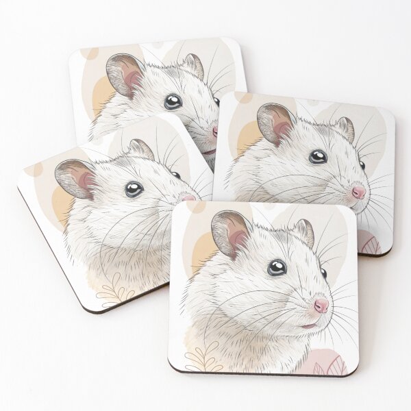 Item preview, Cute White Hamster Portrait designed and sold by Ommash.