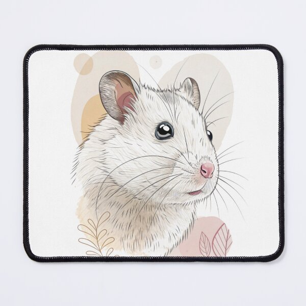 Item preview, Cute White Hamster Portrait designed and sold by Ommash.
